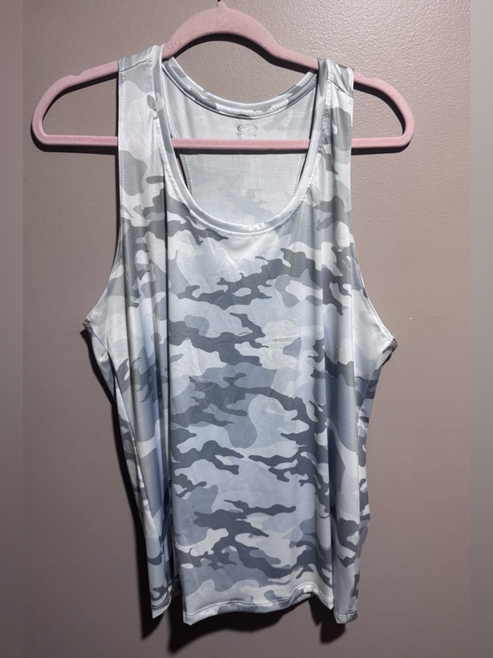 Athletic Works Women’s Gray Camo Tank Top - Lightweight Activewear XL